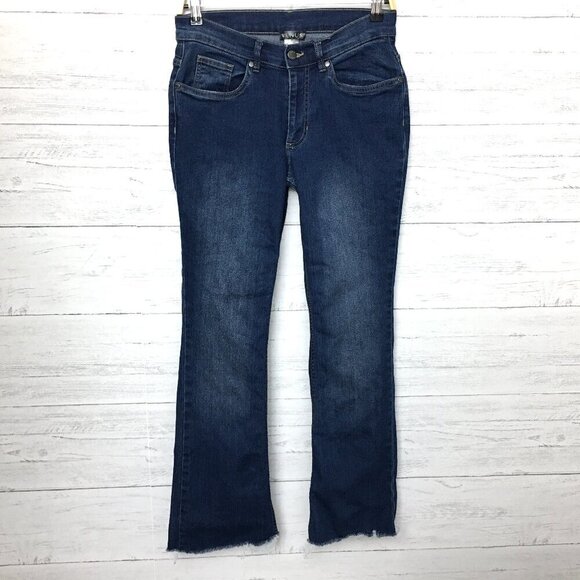 Venus Women's Jeans Boot Cut Stretch Fray Hems size 6L length 29" - Picture 1 of 8